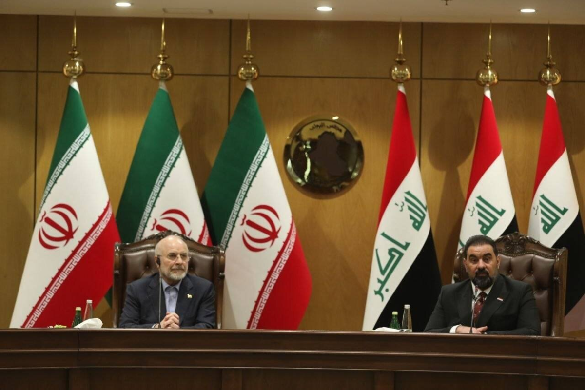 دیدار قالیباف و هیئت پارلمانی ایران با رئیس و نمایندگان مجلس عراق
