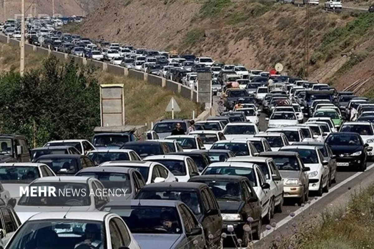 ترافیک سنگین در مسیر جنوب به شمال جاده چالوس