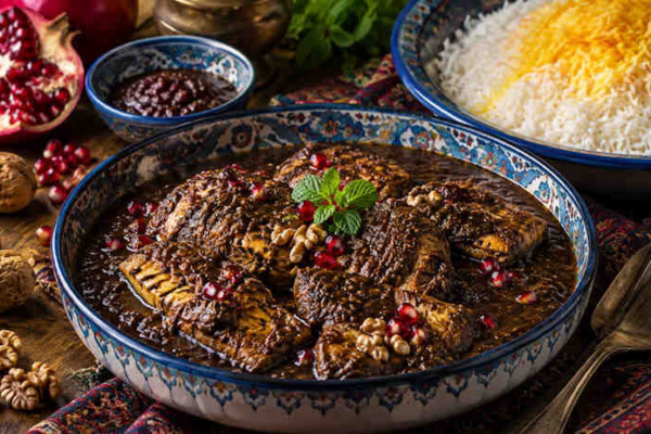 شمالی ها نه فقط با مرغ و گوشت بلکه با ماهی هم فسنجان درست می‌کنند